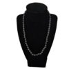Vintage Gray Metal Ball 6mm Beaded Necklace 19 Inch