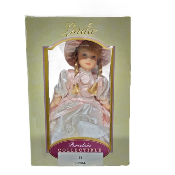 2000 DG Creations Porcelain Doll Ornament 5 Inch - Linda