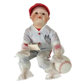 1990 Ashton-Drake Galleries "Michael" Boy Baseball Doll 11" Yolanda's Picture Perfect Babies