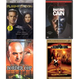 DVD Assorted Movies 4 Pack Fun Gift Bundle: Flash Gordon - The Premiere Episode  Raising Cain   Border Cop  The Scorpion King