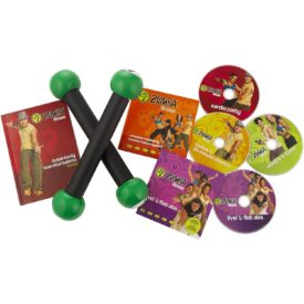 Zumba Fitness Total Body Transformation System DVD Set With Maraca-Like Toning Sticks