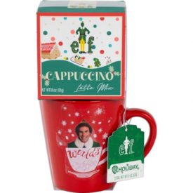 Modern Gourmet Foods Elf "World's Best Cup of Coffee" Stoneware Mug & Latte Mix Gift Set
