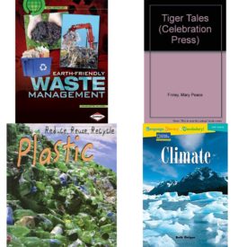 Children's Fun & Educational 4 Pack Paperback Book Bundle (Ages 6-12): Library Book: Earth-Friendly Waste Management Saving Our Living Earth, LITTLE CELEBRATIONS, TIGER TALES, SINGLE COPY, FLUENCY, STAGE 3B, Library Book: Reduce, Reuse, Recycle Plastic Rise and Shine, Language, Literacy & Vocabulary - Reading Expeditions Earth Science: Climate Avenues