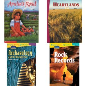 Children's Fun & Educational 4 Pack Paperback Book Bundle (Ages 6-12): Amelias Road, Heartlands Newbridge Discovery Links, Nonfiction Guided Reading, Set B, Archaeology and the Ancient Past Rise and Shine, Rock Records Avenues