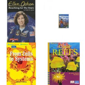 Children's Fun & Educational 4 Pack Paperback Book Bundle (Ages 6-12): Book Treks Level Three Ellen Ochoa: Reaching for the Stars 2004c, IOPENERS IN THE MOUNTAINS SINGLE GRADE 4 2005C, From Cells to Systems Avenues, IOPENERS CORAL REEFS SINGLE GRADE 4 2005C