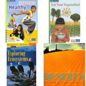 Children's Fun & Educational 4 Pack Paperback Book Bundle (Ages 6-12): IOPENERS STAYING HEALTHY SINGLE GRADE 6 2005C, IOPENERS EAT YOUR VEGETABLES SINGLE GRADE 1 2005C, Language, Literacy & Vocabulary - Reading Expeditions Life Science/Human Body: Exploring Ecosystems Language, Literacy, and Vocabulary - Reading Expeditions, Deserts