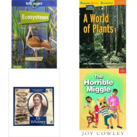 Children's Fun & Educational 4 Pack Paperback Book Bundle (Ages 6-12): Ecosystems, Language, Literacy & Vocabulary - Reading Expeditions Life Science/Human Body: A World of Plants Language, Literacy, and Vocabulary - Reading Expeditions, Eli Whitney People Who Made A Difference, HORRIBLE MIGGLE, THE Dominie Joy Chapter Books