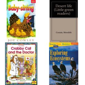 Children's Fun & Educational 4 Pack Paperback Book Bundle (Ages 6-12): BABYSITTING Dominie Joy Chapter Books, Desert life Little green readers, CRABBY CAT AND THE DOCTOR, Language, Literacy & Vocabulary - Reading Expeditions Life Science/Human Body: Exploring Ecosystems Language, Literacy, and Vocabulary - Reading Expeditions