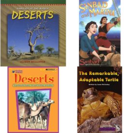 Children's Fun & Educational 4 Pack Paperback Book Bundle (Ages 6-12): DESERTS, Sinbad and Marina, Hands-On Science Activity Book, Deserts, LITTLE CELEBRATIONS, NON-FICTION, THE REMARKABLE, ADAPTABLE TURTLE, SINGLE COPY, STAGE 3B