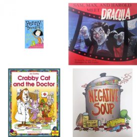 Children's Fun & Educational 4 Pack Paperback Book Bundle (Ages 6-12): Penny Dreadful Causes a Kerfuffle, Sam, Max, and Harold Meet Dracula, CRABBY CAT AND THE DOCTOR, Negative Soup