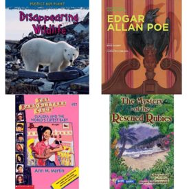 Children's Fun & Educational 4 Pack Paperback Book Bundle (Ages 6-12): Disappearing Wildlife Protect Our Planet, Poetry for Young People: Edgar Allan Poe, Claudia and the Worlds Cutest Baby The Baby-Sitters Club #97, Book Treks Extension the Mystery of the Rescued Rubies Gr 5 2005c