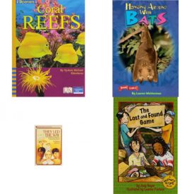 Children's Fun & Educational 4 Pack Paperback Book Bundle (Ages 6-12): IOPENERS CORAL REEFS SINGLE GRADE 4 2005C, BOOK TREKS LEVEL THREE HANGING AROUND WITH BATS 2004C, They Led the Way: 14 American Women, THE LOST AND FOUND GAME, SINGLE COPY, FIRST CHAPTERS First Chapters: Set 4