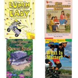 Children's Fun & Educational 4 Pack Paperback Book Bundle (Ages 6-12): Lunch Lady and the Bake Sale Bandit Lunch Lady, Book 5, Claudia and the Genius of Elm Street The Baby-Sitters Club #49, Book Treks Extension the Mystery of the Rescued Rubies Gr 5 2005c, Language, Literacy & Vocabulary - Reading Expeditions Physical Science: What Is Matter? Language, Literacy, and Vocabulary - Reading Expeditions