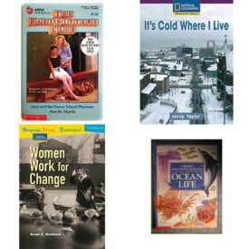 Children's Fun & Educational 4 Pack Paperback Book Bundle (Ages 6-12): Jessi and the Dance School Phantom Baby-Sitter Club, 42, Windows on Literacy Early Social Studies: Geography: Its Cold Where I Live, Language, Literacy & Vocabulary - Reading Expeditions U.S. History and Life: Women Work For Change Avenues, Mysteries & Marvels of Ocean Life