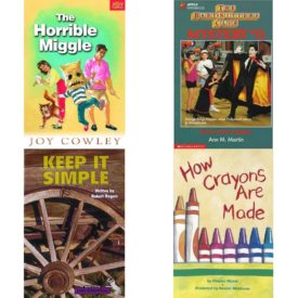 Children's Fun & Educational 4 Pack Paperback Book Bundle (Ages 6-12): HORRIBLE MIGGLE, THE Dominie Joy Chapter Books, Kristy and the Vampires Baby-Sitters Club Mystery, 15, LITTLE CELEBRATIONS, NON-FICTION, KEEP IT SIMPLE, SINGLE COPY, STAGE 3B, How Crayons Are Made Comprehension Power Readers
