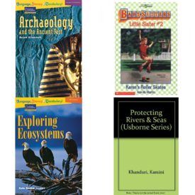 Children's Fun & Educational 4 Pack Paperback Book Bundle (Ages 6-12): Archaeology and the Ancient Past Rise and Shine, Karens Roller Skates Baby-Sitters Little Sister #2, Language, Literacy & Vocabulary - Reading Expeditions Life Science/Human Body: Exploring Ecosystems Language, Literacy, and Vocabulary - Reading Expeditions, Protecting Rivers & Seas Usborne Series