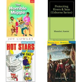 Children's Fun & Educational 4 Pack Paperback Book Bundle (Ages 6-12): HORRIBLE MIGGLE, THE Dominie Joy Chapter Books, Protecting Rivers & Seas Usborne Series, Hot Stars For Kids On NetPb Cool Sites, Language, Literacy & Vocabulary - Reading Expeditions U.S. History and Life: Columbus and The Americas Language, Literacy, and Vocabulary - Reading Expeditions
