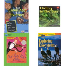 Children's Fun & Educational 4 Pack Paperback Book Bundle (Ages 6-12): IOPENERS NEW LANGUAGE NEW FRIENDS SINGLE GRADE 3 2005C, Hiding In The Sea Alphkids Plus, Zin! Zin! Zin! A Violin Stories to Go!, Language, Literacy & Vocabulary - Reading Expeditions Life Science/Human Body: Exploring Ecosystems Language, Literacy, and Vocabulary - Reading Expeditions