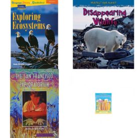 Children's Fun & Educational 4 Pack Paperback Book Bundle (Ages 6-12): Language, Literacy & Vocabulary - Reading Expeditions Life Science/Human Body: Exploring Ecosystems Language, Literacy, and Vocabulary - Reading Expeditions, Disappearing Wildlife Protect Our Planet, LITTLE CELEBRATIONS, THE SAN FRANCISCO EXPLORATORIUM, SINGLE COPY, FLUENCY, STAGE 3B Celebration Press, Steck-Vaughn Pair-It Books Early Fluency Stage 3: Student Reader How Rattlesnake Got His Rattles , Story Book