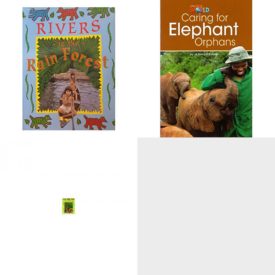 Children's Fun & Educational 4 Pack Paperback Book Bundle (Ages 6-12): Rivers in the Rain Forest Deep in the Rain Forest, Our World Readers: Caring for Elephant Orphans: American English, People in the Rain Forest Deep in the Rain Forest, COMPREHENSION POWER READERS THE COWBOYS OF ARGENTINA GRADE FOUR 2004C