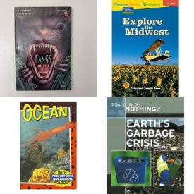 Children's Fun & Educational 4 Pack Paperback Book Bundle (Ages 6-12): FANGS OF EVIL Bullseye chillers Mar 01, 1994 Steiber, Ellen, Language, Literacy & Vocabulary - Reading Expeditions U.S. Regions: Explore The Midwest Language, Literacy, and Vocabulary - Reading Expeditions, Ocean, Library Book: Earths Garbage Crisis What If We Do Nothing?