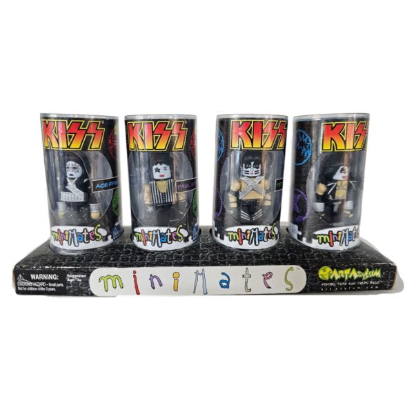 2002 Kiss Minimates 4" Mini Figure Set of 4 by Art Asylum Includes Ace, Paul, Peter & Gene