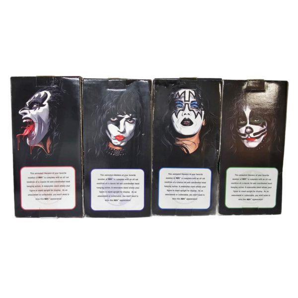 KISS Band Soundalikes Animated 4 Figure Set 12" Sound & Move Gene Ace Paul Peter