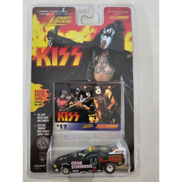 Johnny Lightning KISS Gene Simmons 1:64 Diecast Car w/YOU GO BOYS Photo Card #17