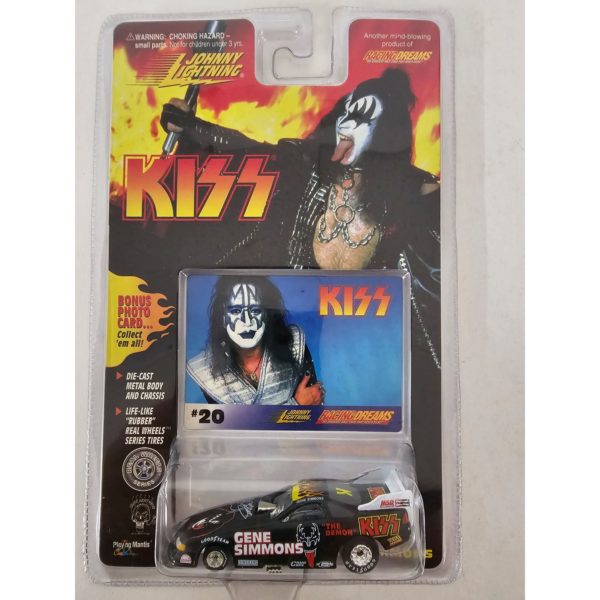 Johnny Lightning KISS Gene Simmons 1:64 Diecast Car w/ACE READY FOR A GOOD TIME Photo Card #20