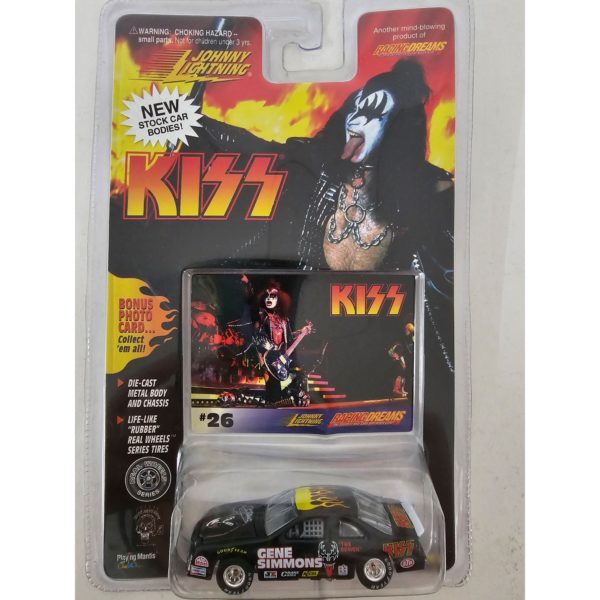 Johnny Lightning KISS Gene Simmons 1:64 Diecast Car w/GENE WORKS THE CROWD Photo Card #26