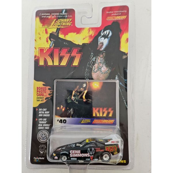 Johnny Lightning KISS Gene Simmons 1:64 Diecast Car w/PAUL STRUTS HIS STUFF Photo Card #40