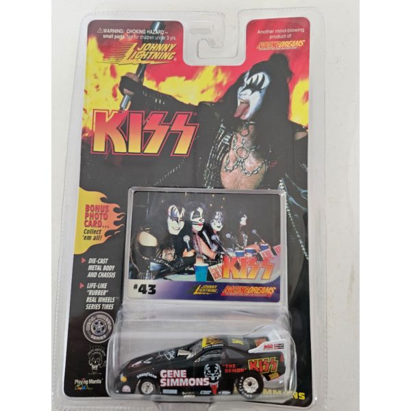 Johnny Lightning KISS Gene Simmons 1:64 Diecast Car w/BOYS FIELD QUESTIONS Photo Card #43