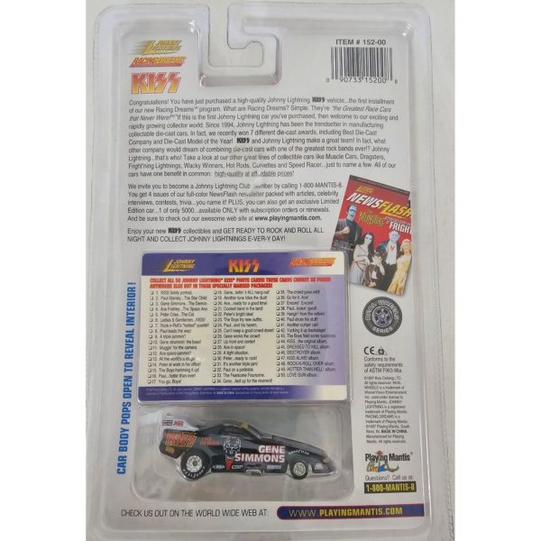 Johnny Lightning KISS Gene Simmons Racing Dreams 1:64 Diecast Car w/PAUL LEADS THE WAY Photo Card #8