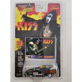 Johnny Lightning KISS Gene Simmons 1:64 Diecast Car w/GENE STRUMMIN BASS Photo Card #10