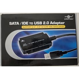 Vantec CB-ISATAU2 SATA/IDE to USB 2.0 Adapter Supports 2.5-Inch, 3.5-Inch, 5.25-Inch Hard Disk Drives (Black)