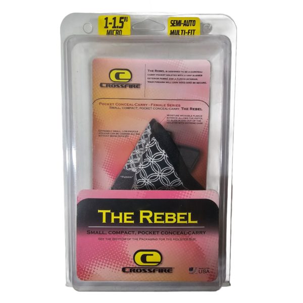 CrossFire The Rebel Women's Pocket Conceal-Carry 1" - 1.5" Sub-Compact Holster, Ambidextrous, Color: Fusion