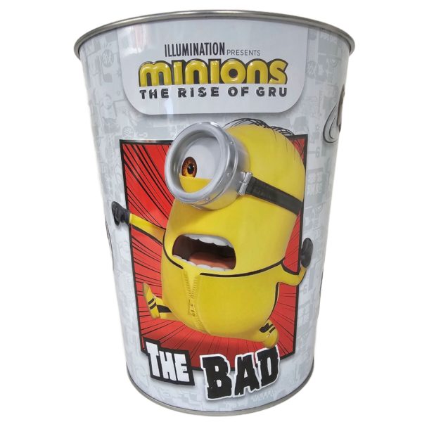 AMC Promotional Minions Movie The Rise of Gru Popcorn Tin Bucket The Good Bad Teddy