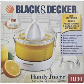 Black & Decker HJ30 Handy Electric Citrus Juicer 28oz Strainer
