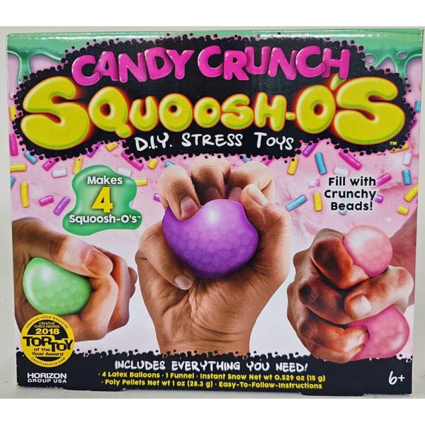 Horizon Group CANDY CRUNCH Squoosh-o's Kit, Makes 4, Create Your Own Stress Toy, Ages 6+