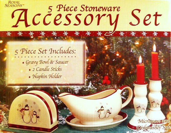 Royal Seasons 5 Piece Stoneware Accessory Set
