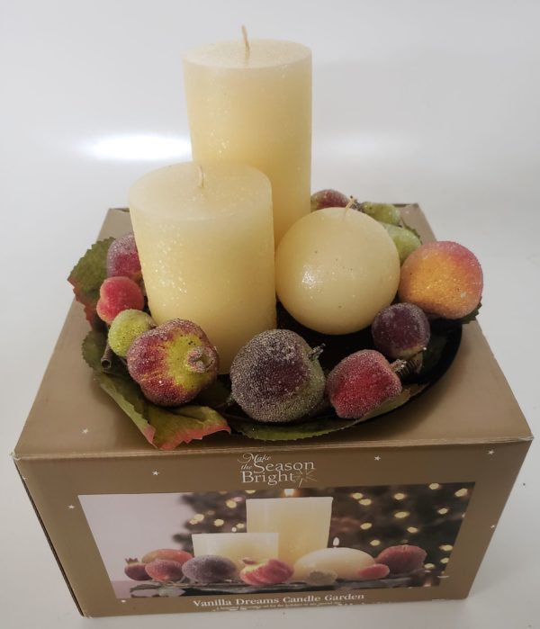 Vanilla Dreams Candle Garden Centerpiece 4-Piece Set