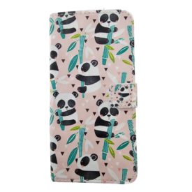 Samsung Galaxy S9 Plus Wallet Case 3 Card Magnetic Snap Bamboo Pandas Pink