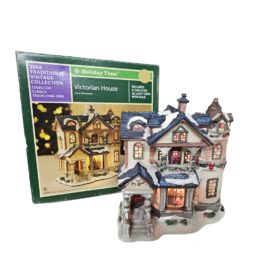 2008 Traditional Vintage Collection VICTORIAN HOUSE Lighted Porcelain Village Window