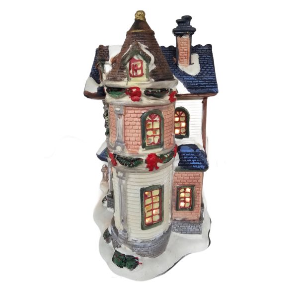 2008 Traditional Vintage Collection VICTORIAN HOUSE Lighted Porcelain Village Window