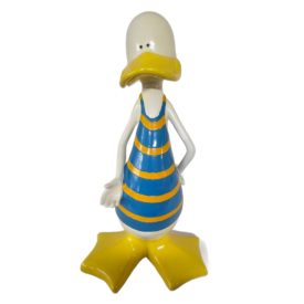 Vintage 1980's FIB Burton & Burton Ceramic Duck Coin Bank Beach Theme