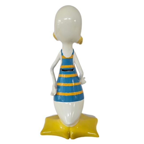 Vintage 1980's FIB Burton & Burton Ceramic Duck Coin Bank Beach Theme