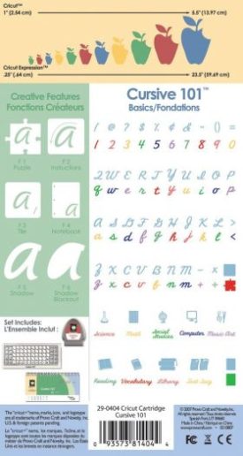 Cricut Cartridge, Cursive 101