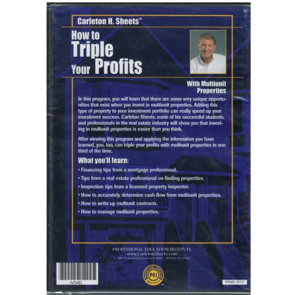 Carleton H. Sheets How to Triple Your Profits with Multiunit Properties (DVD)