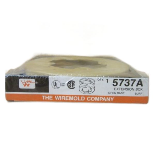 Wire Mold Extension Box Fitting, 5-1/2 in L x 1 in W x 5-1/2 in H, Steel, Tan