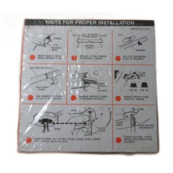 Wire Mold Extension Box Fitting, 5-1/2 in L x 1 in W x 5-1/2 in H, Steel, Tan